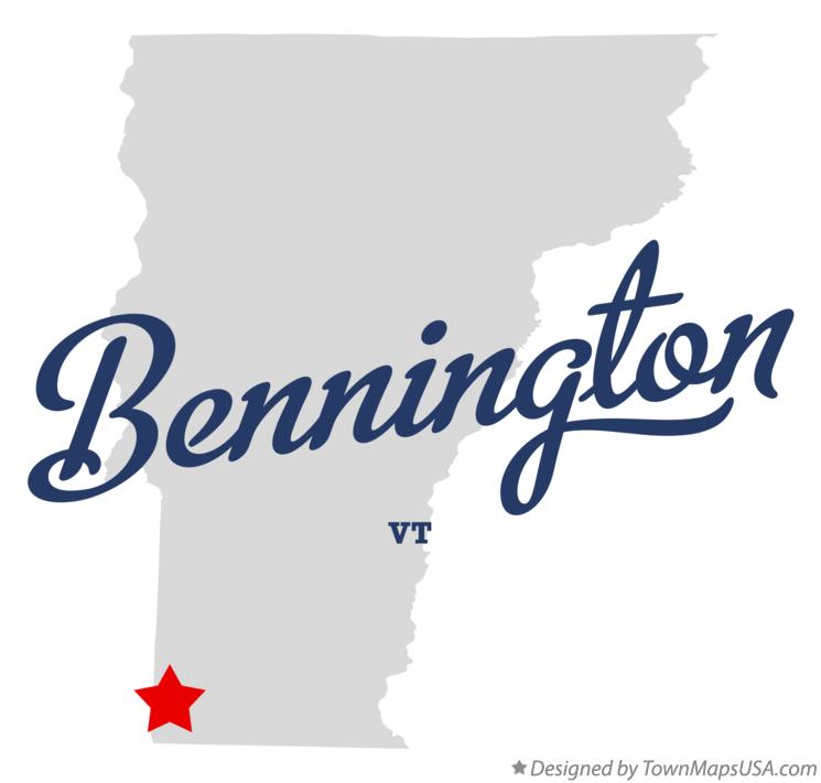 Map of Bennington Vermont VT