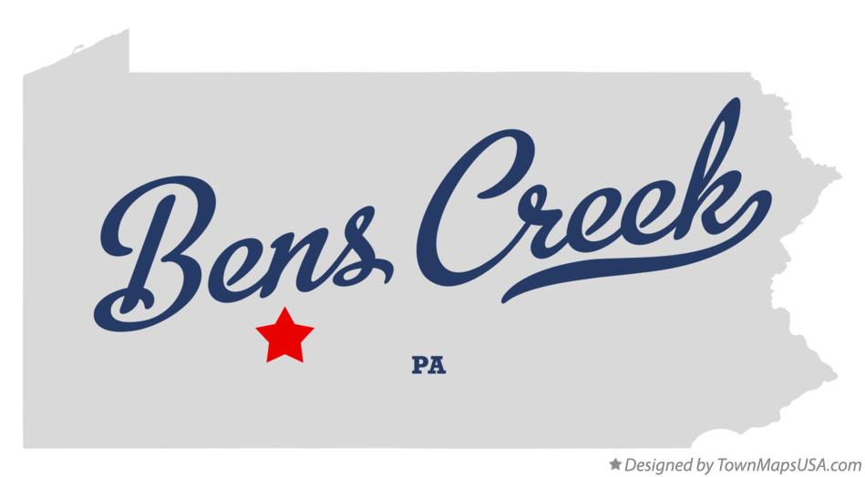 Map of Bens Creek Pennsylvania PA