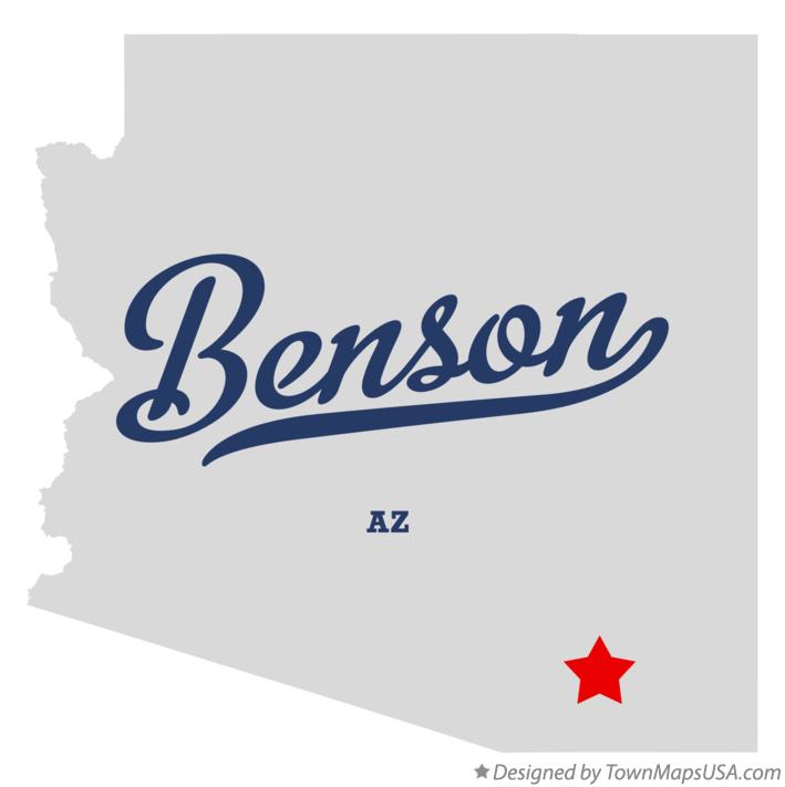 Map of Benson Arizona AZ