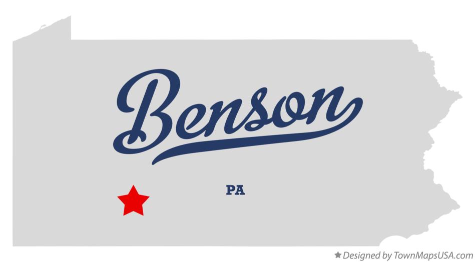 Map of Benson Pennsylvania PA