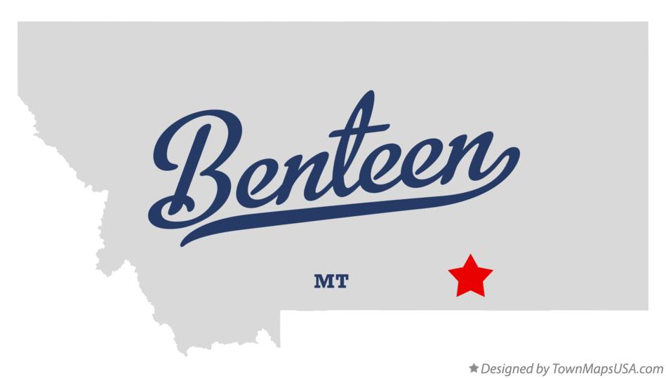 Map of Benteen Montana MT