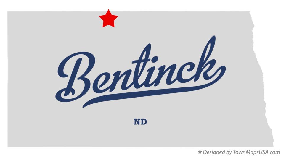 Map of Bentinck North Dakota ND
