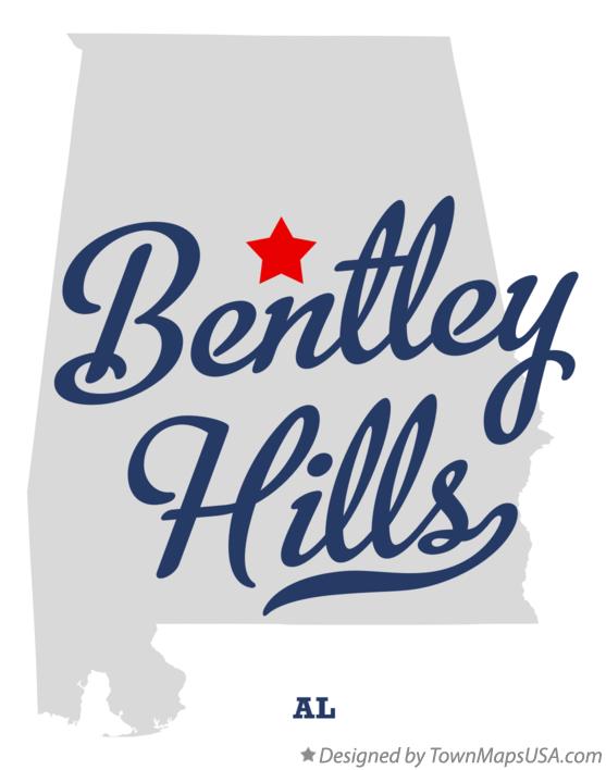 Map of Bentley Hills Alabama AL