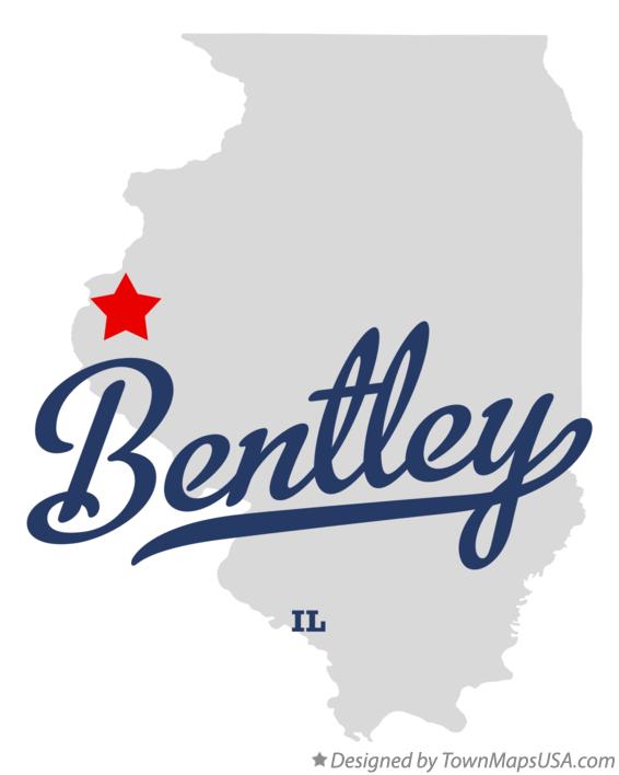 Map of Bentley Illinois IL