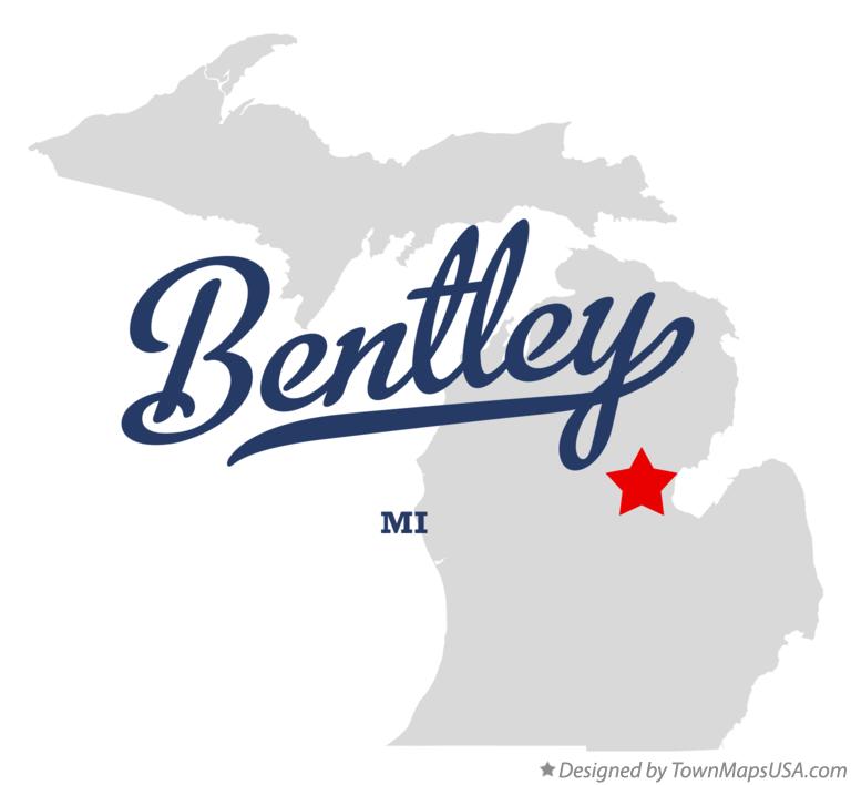 Map of Bentley Michigan MI