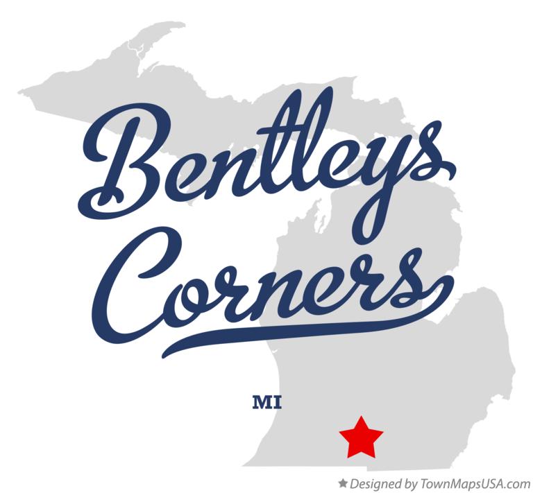 Map of Bentleys Corners Michigan MI