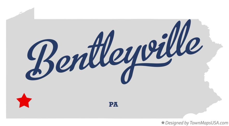 Map of Bentleyville Pennsylvania PA