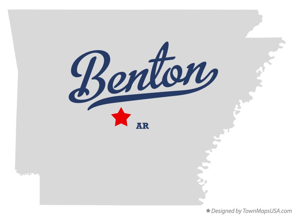 Map of Benton Arkansas AR