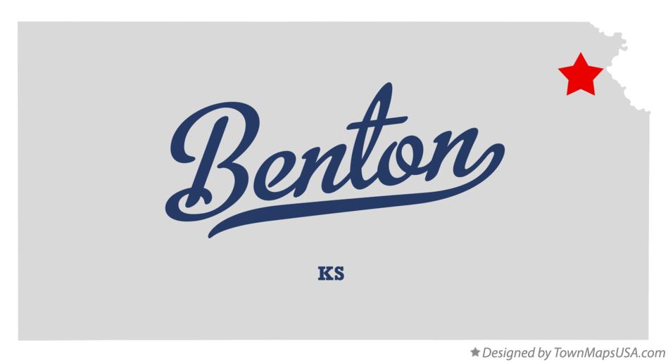 Map of Benton Kansas KS