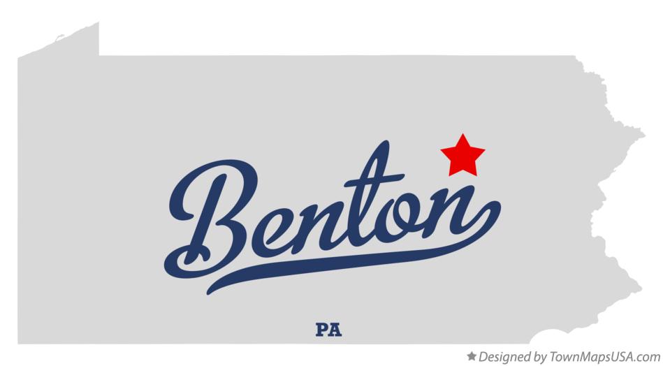 Map of Benton Pennsylvania PA