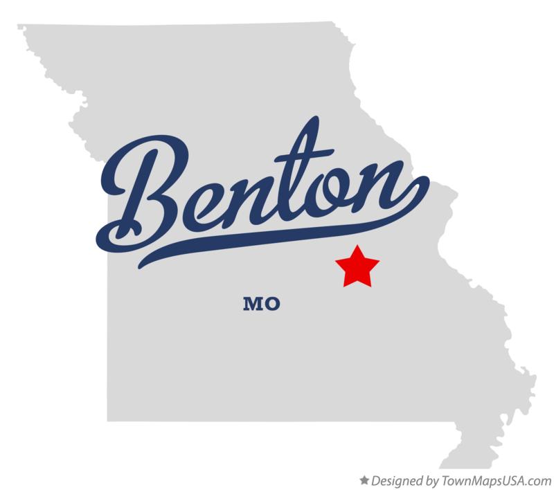 Map of Benton Missouri MO