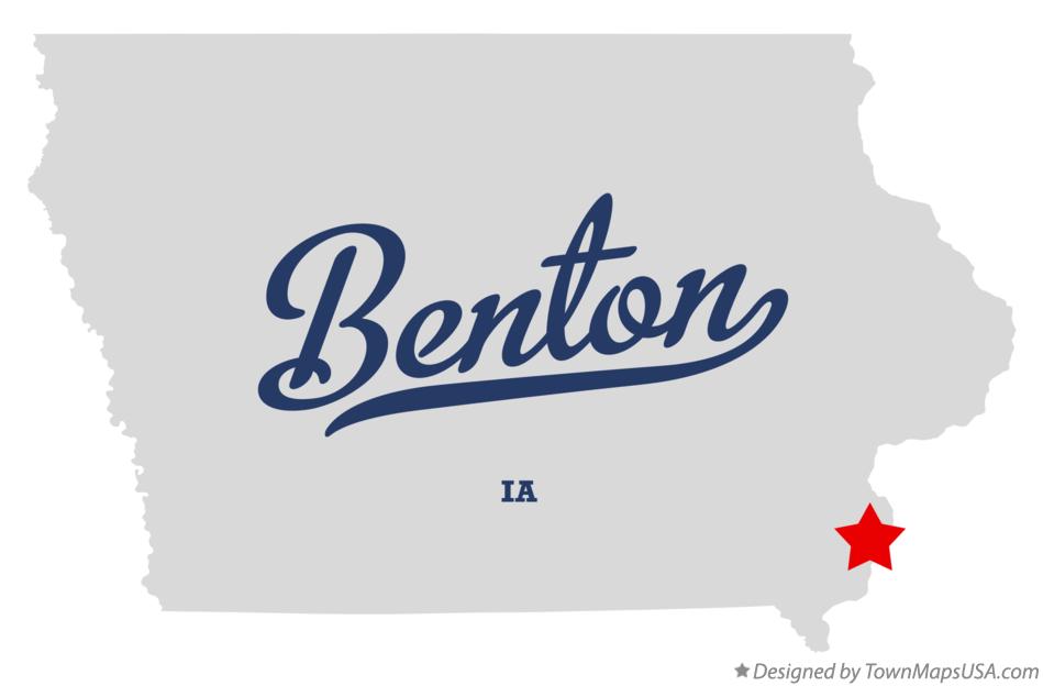Map of Benton Iowa IA