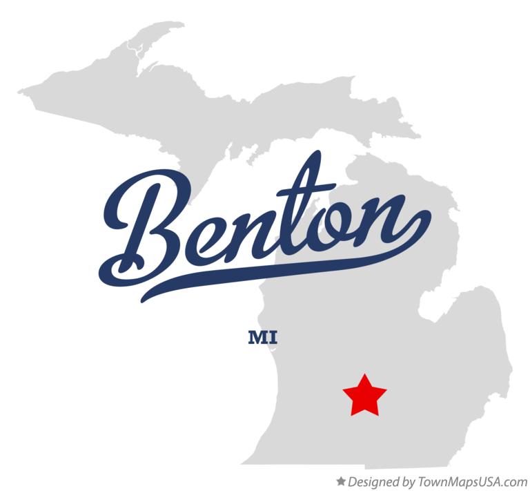 Map of Benton Michigan MI