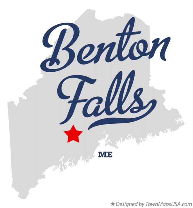 Map of Benton Falls Maine ME