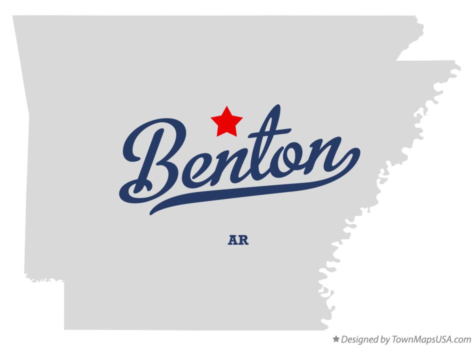 Map of Benton Arkansas AR