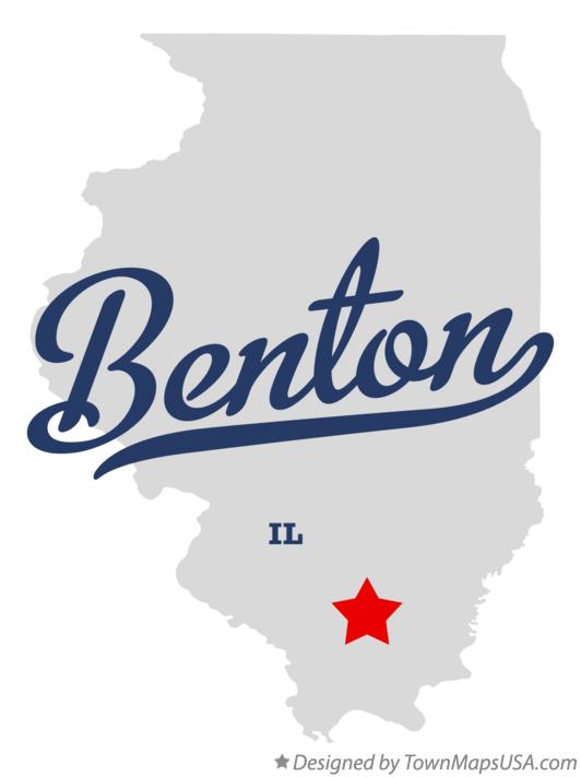 Map of Benton Illinois IL
