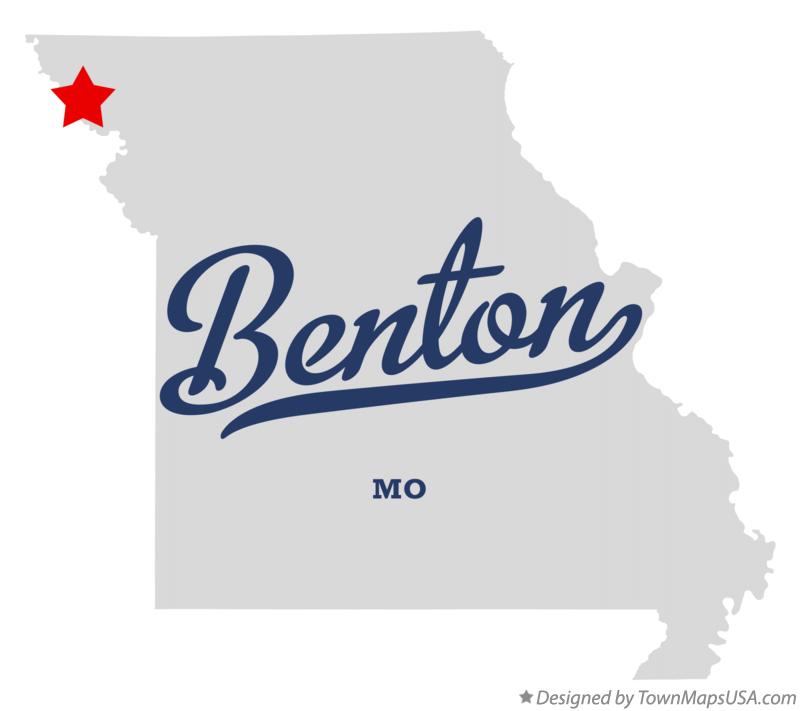 Map of Benton Missouri MO