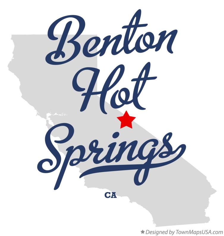 Map of Benton Hot Springs California CA