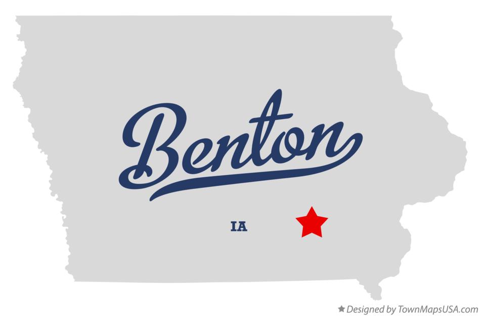 Map of Benton Iowa IA