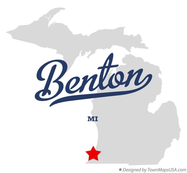 Map of Benton Michigan MI