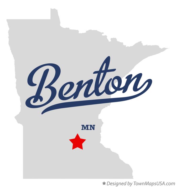 Map of Benton Minnesota MN