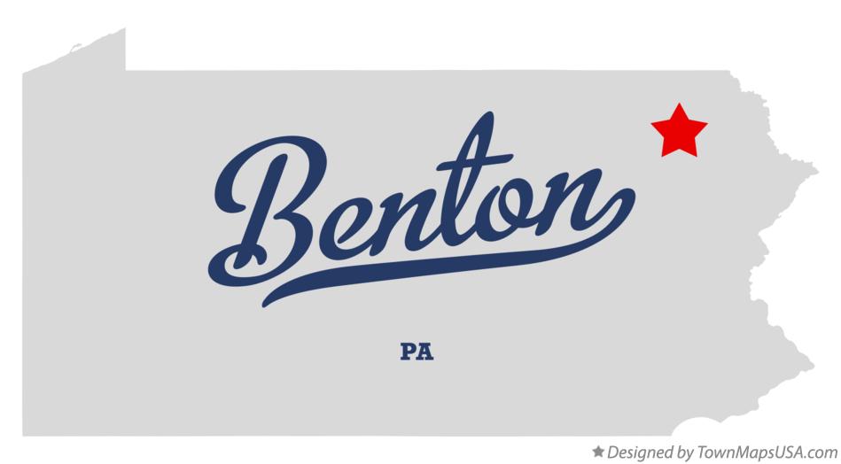 Map of Benton Pennsylvania PA