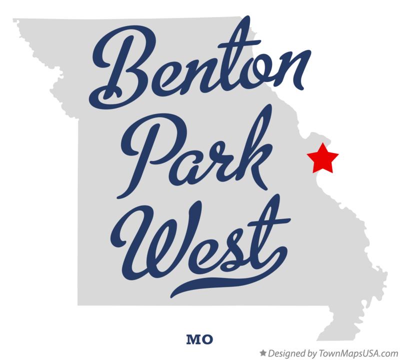 Map of Benton Park West Missouri MO