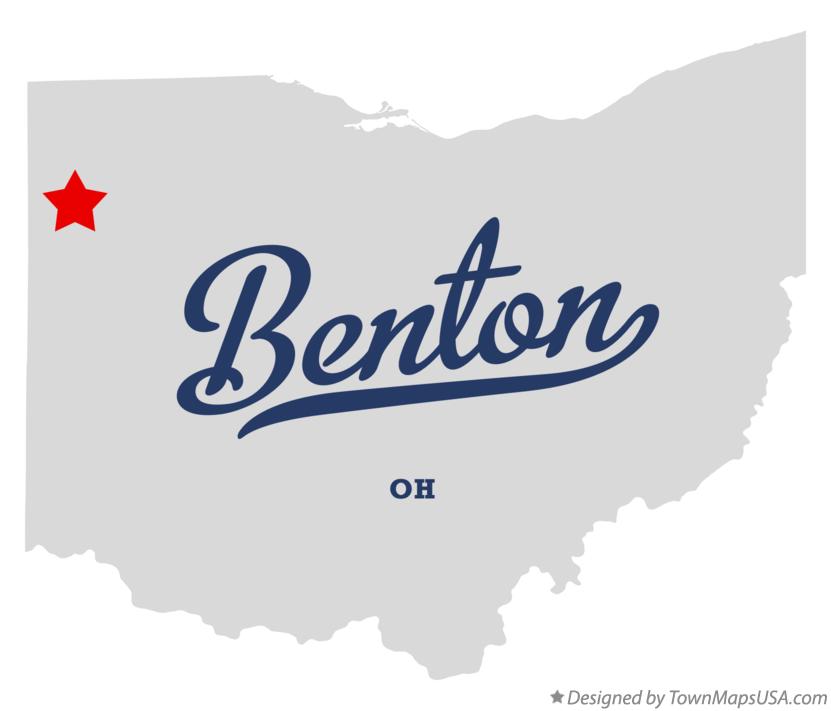 Map of Benton Ohio OH