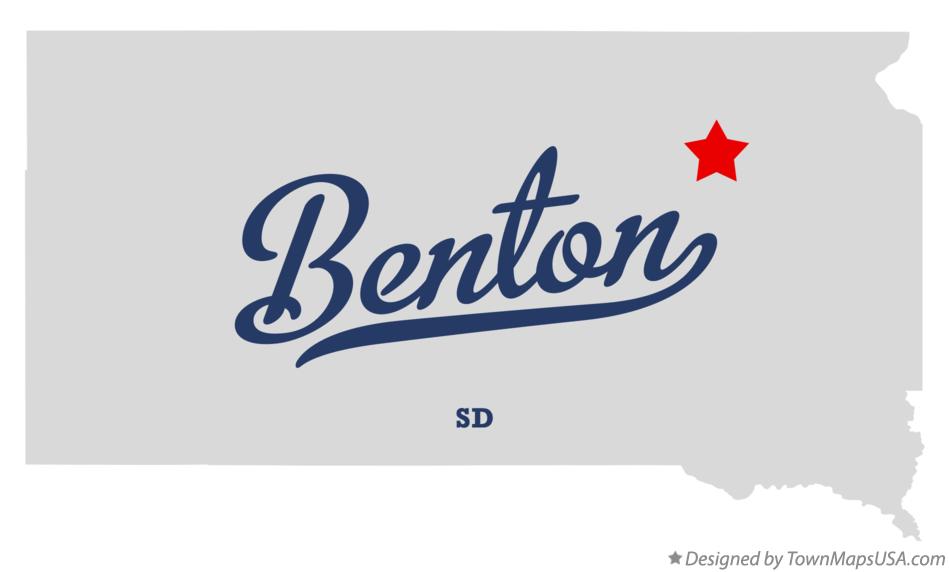 Map of Benton South Dakota SD