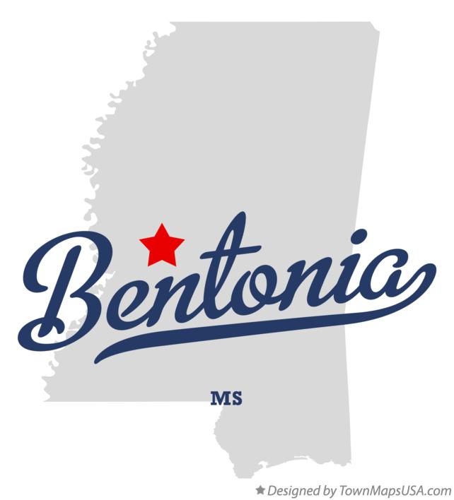 Map of Bentonia Mississippi MS