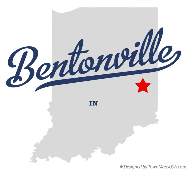 Map of Bentonville Indiana IN