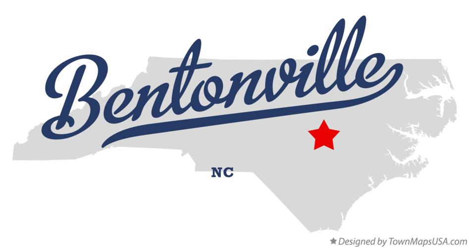 Map of Bentonville North Carolina NC