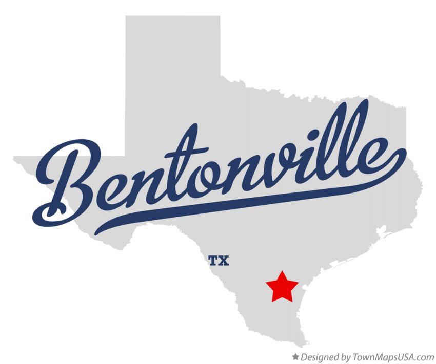 Map of Bentonville Texas TX