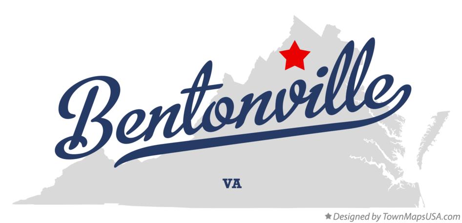 Map of Bentonville Virginia VA