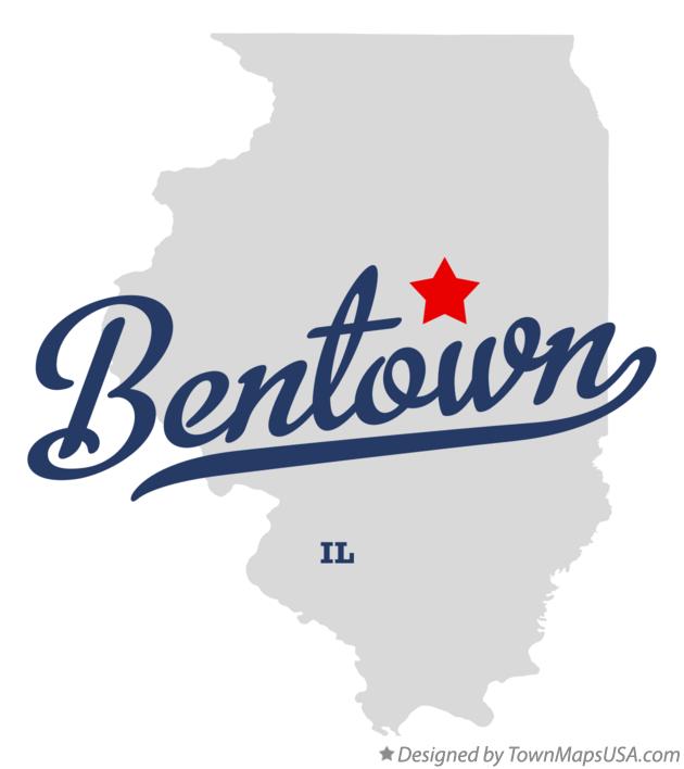 Map of Bentown Illinois IL