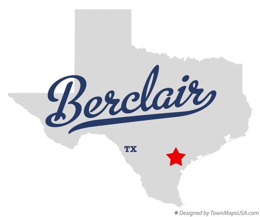 Map of Berclair Texas TX