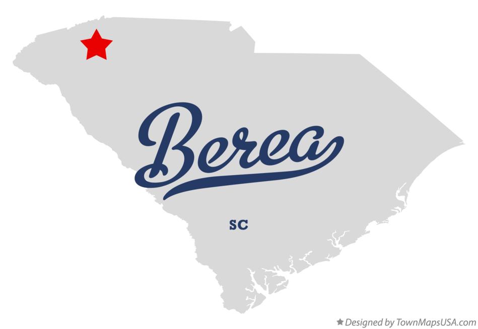Map of Berea South Carolina SC