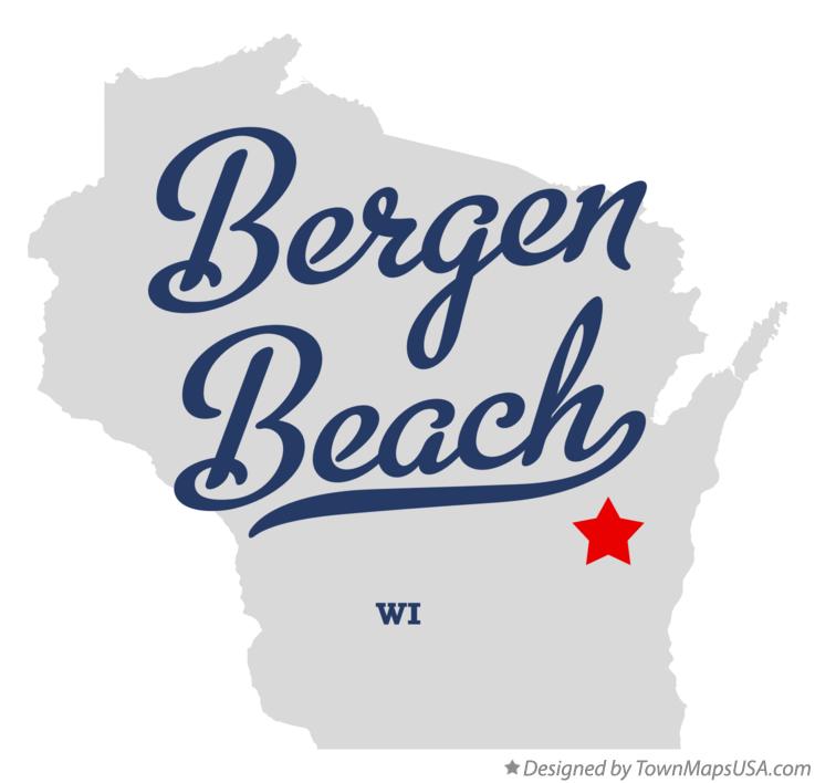 Map of Bergen Beach Wisconsin WI