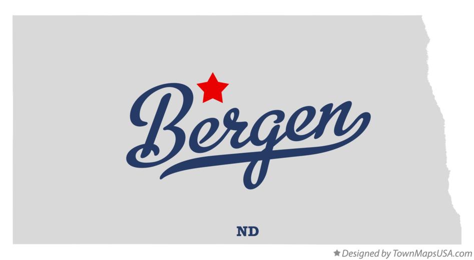 Map of Bergen North Dakota ND