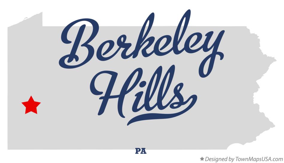 Map of Berkeley Hills Pennsylvania PA