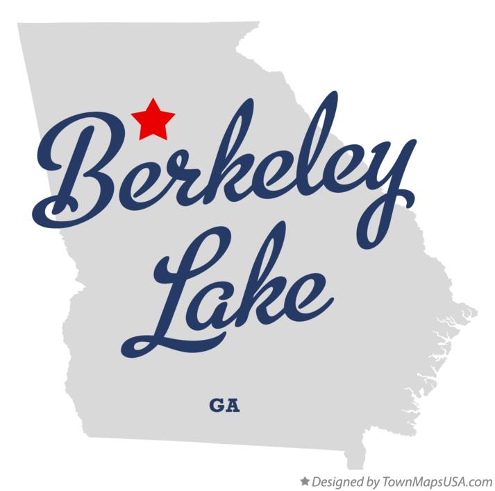Map of Berkeley Lake Georgia GA