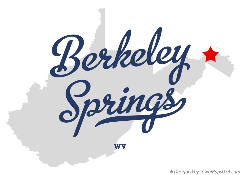 Map of Berkeley Springs West Virginia WV