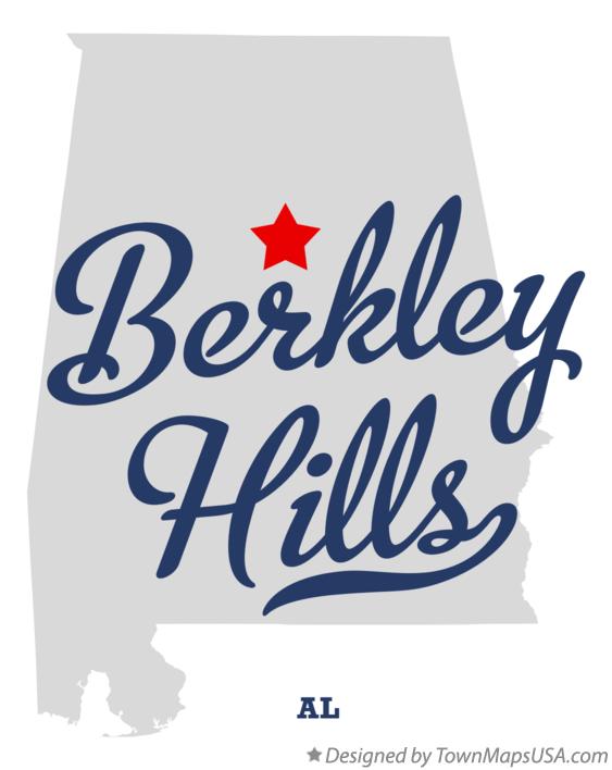 Map of Berkley Hills Alabama AL