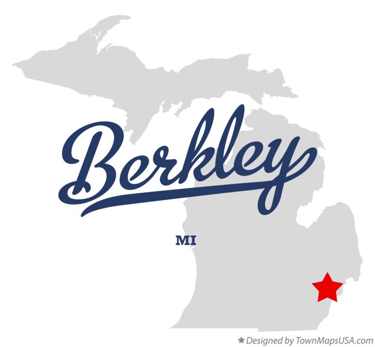Map of Berkley Michigan MI