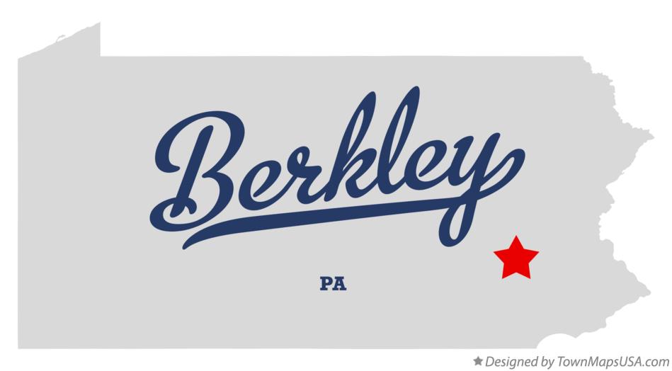 Map of Berkley Pennsylvania PA