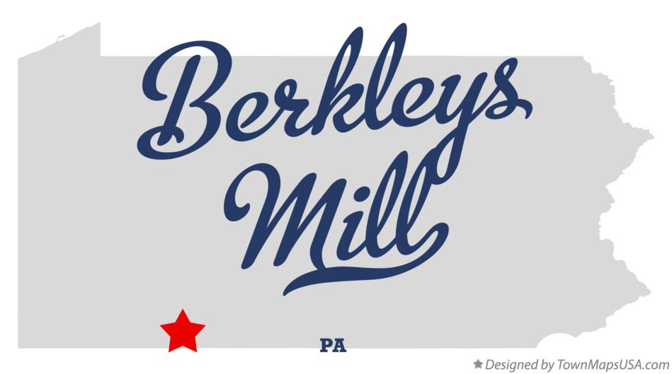 Map of Berkleys Mill Pennsylvania PA