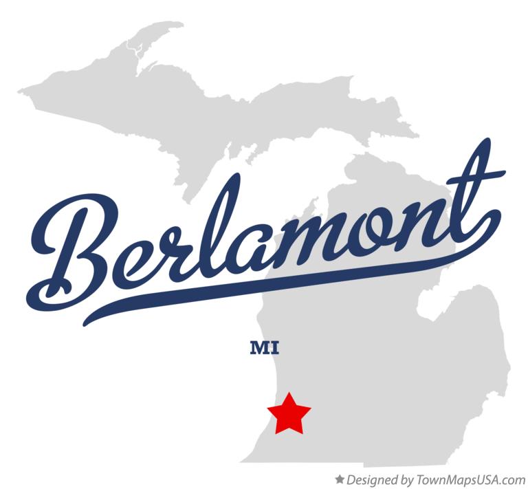 Map of Berlamont Michigan MI