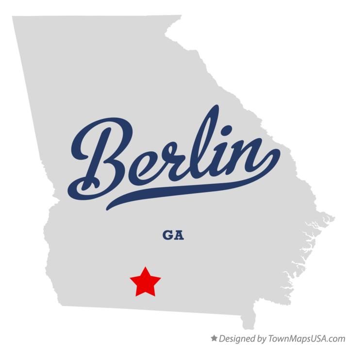 Map of Berlin Georgia GA