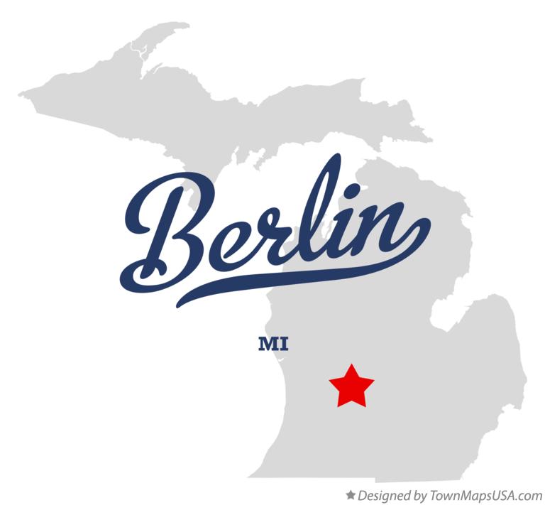 Map of Berlin Michigan MI
