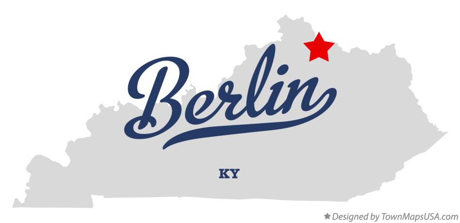 Map of Berlin Kentucky KY